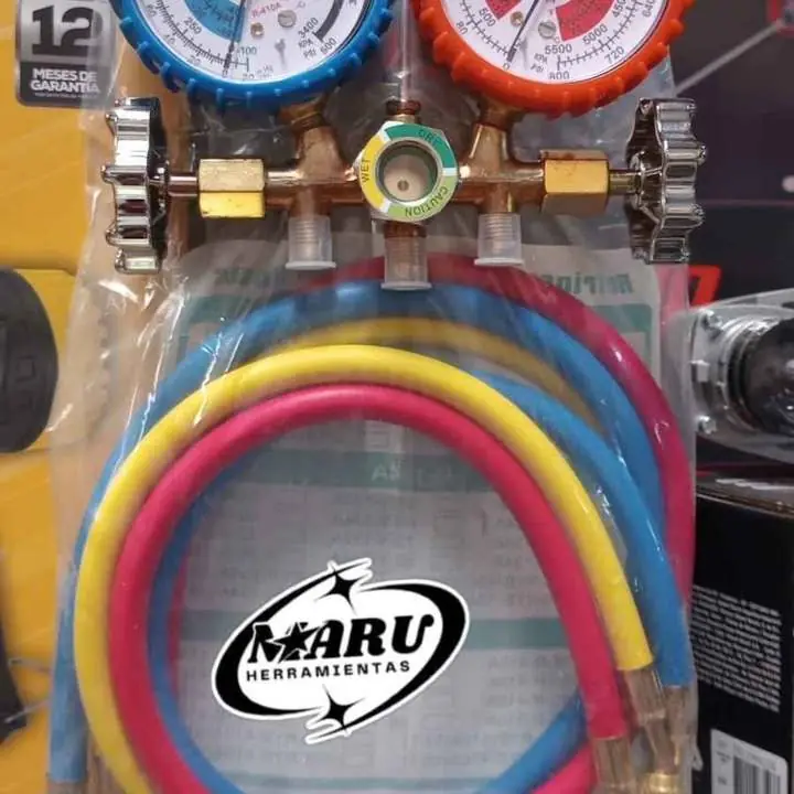 Manifold R410 EVERTECH con visor, mangueras y protector