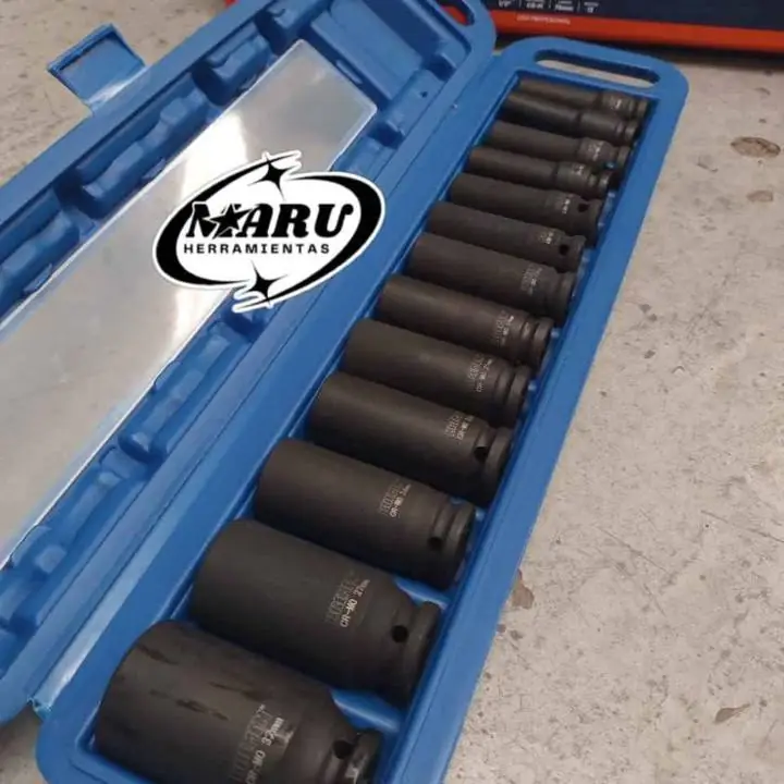 Juego de bocallaves largas de impacto 1/2" 13 pzs calidad BREMEN