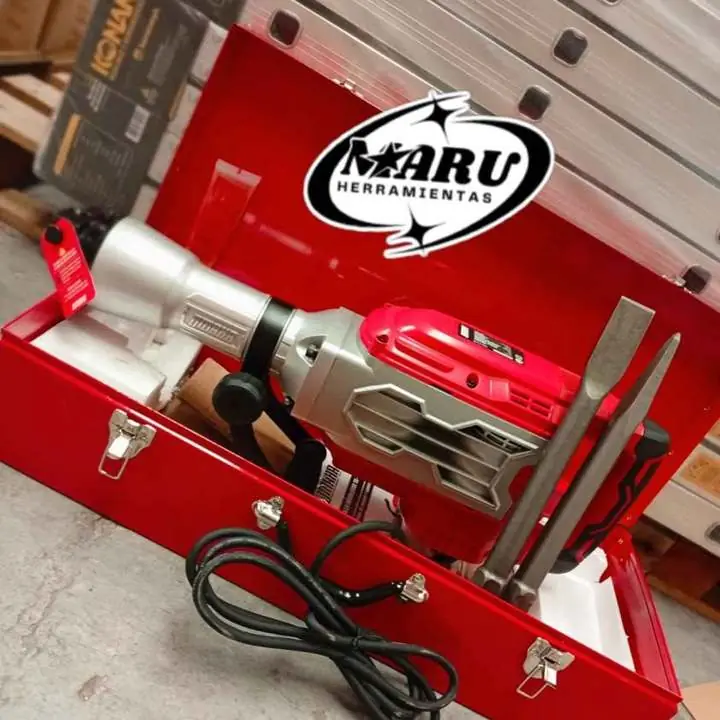 Martillo demoledor HEX-16 1700w 60j incluye cincel punta cincel plano y maletín metálico omaha