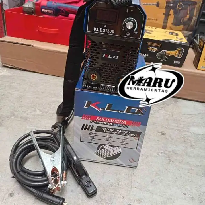 Soldadora INVERTER 200amp incluye accesorios/CON proteccion termica kld