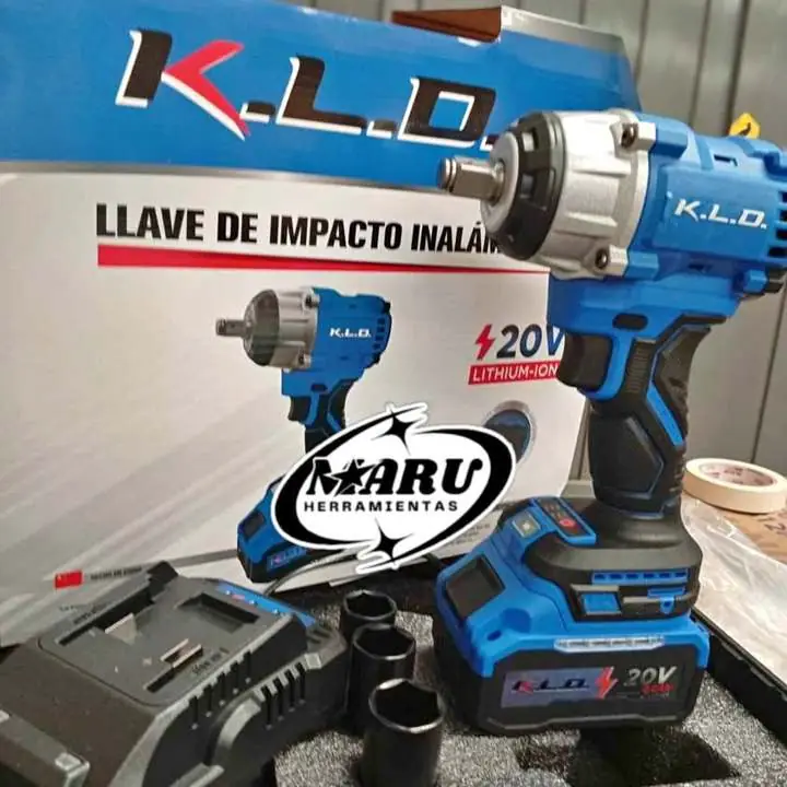 Llave de Impacto Inalámbrica 20V 700NM Incluye 1 Batería, Cargador y Tubos KLD