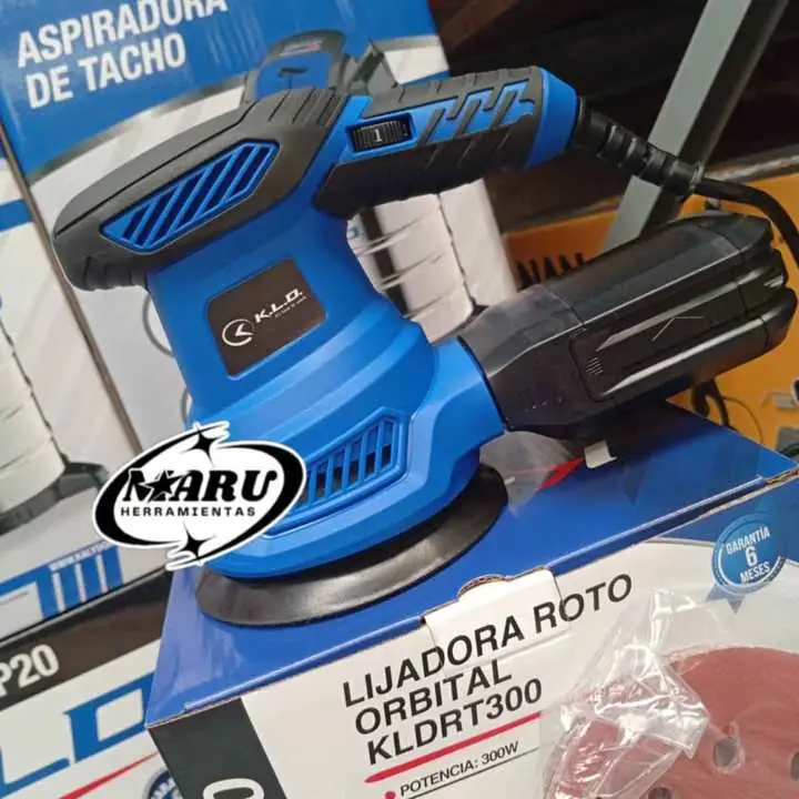 Lijadora Rotoorbital 300wts 125mm Incluye 10 Lijas APTA para madera y metales KLD