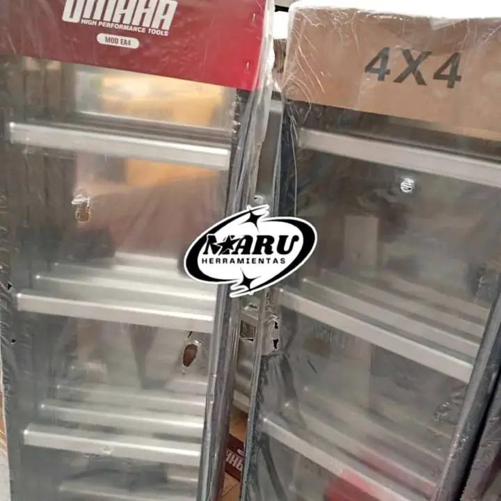 Escalera articulada 4x4 16 escalones de Aluminio Altura Max. 4.70Mts OMAHA