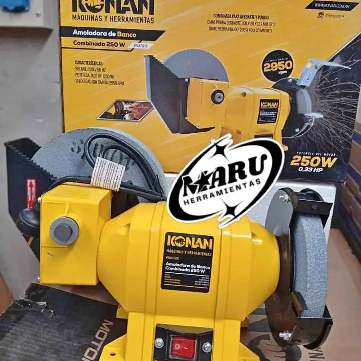 Amoladora de Banco combinada con afilador 250wts KONAN