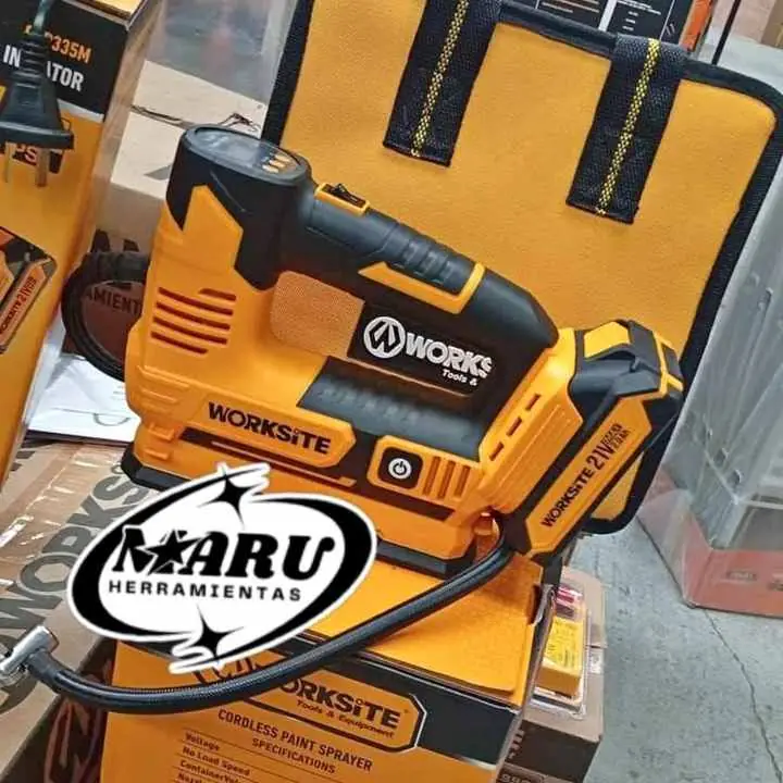 Inflador Inalámbrico 21V 150psi Incluye 1 Batería y Cargador /apto para auto worksite