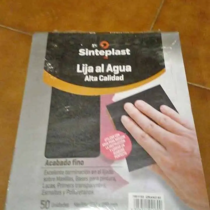 Hojas de Lija al agua Sinteplast x 50 unidades grano 80