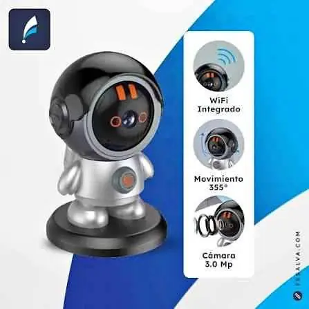 Controla a tus hijos y adultos mayores camara astronauta espia WiFi