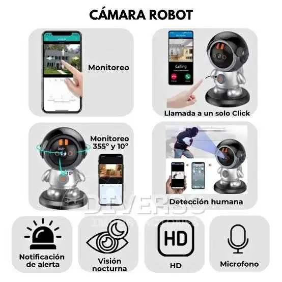 Mini astronauta espia robot