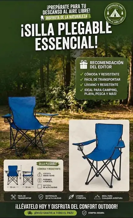 Silla plegable camping