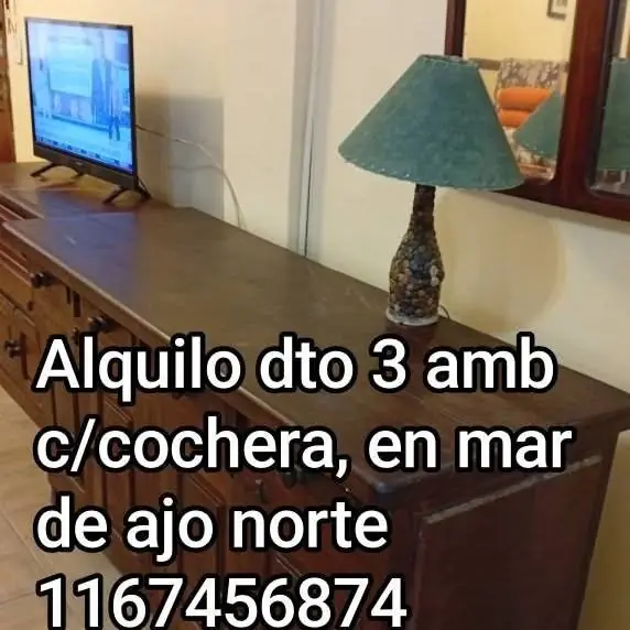 Ultimas fechas. aquiler en mar de ajo norte dto de 3 amb C/cochera en dan juan y belgrano. 2 C playa