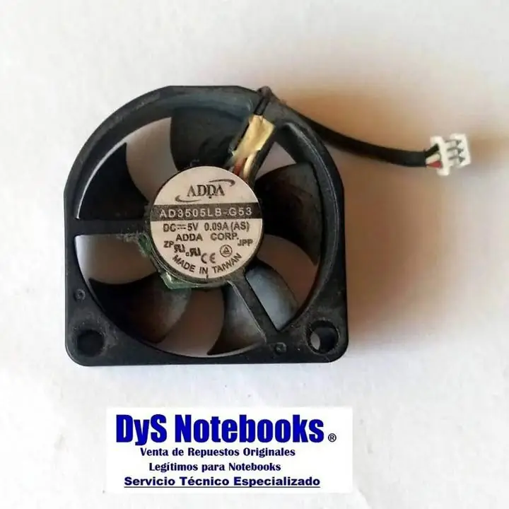 Cooler P/proyectos o HP-compaq pavilion ZE5200 al ZE5400 NX9010 cq 2500 5V 0.09A 35X35X10mm 3 pin