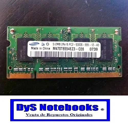 Memoria 512MB PC-5300 555 y 667