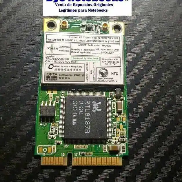 Placa WiFi WN6301L RTL8187B Toshiba satellite A300D A300 L300 L305 y muchas otras