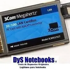 Placa red retro 3Com 10/100 Mbps LAN CardBus Ethernet PC Card with XJACK RJ-45 3CXFE575CT