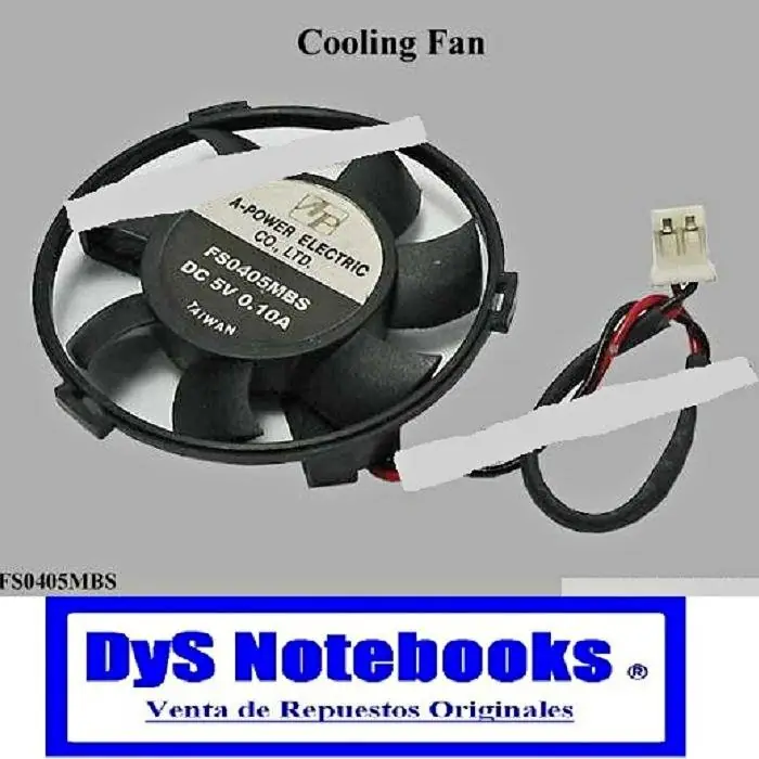 Cooler clevo 8500P a-power 5V – 0.10A diametro: 40mm espesor 6mm o para proyectos
