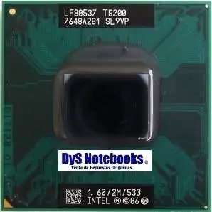 Procesador intel core 2 duo T5200 1.6GHz socket M fcpga 478 pin 2MB SL9VP