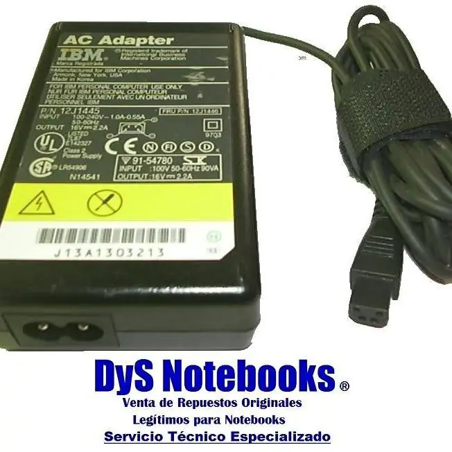 Cargador ibm original thinkpad 760ED series 16V 2.2A/3.2A 35W plug de 4 contactos
