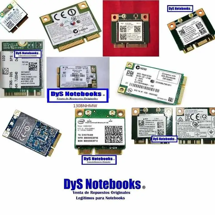Placas WiFi notebook varios modelos y marcas consulte