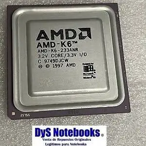 Procesador retro amd K6 233Mhz Socket 7 1 Núcleo 64Kb Lvl 1 caché AMD-K6-233ANR