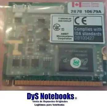 Red y modem con cables HP omnibook XE3 series pavilion N5100 N5200 N5300 N5400 T18N040.00 ambit