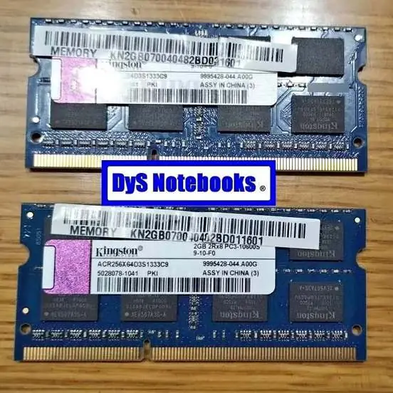Memoria 4GB 2X2GB DDR3 1333MHz PC3 10600 Kingston