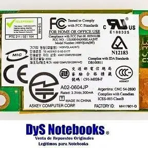 Modem C/cable Asus A6000(A6) A6J A6Jc A8 A8Jm A8Sc Z53 series Z53S, A3A, A3H y M5200A 1456VQL4A