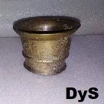 Mortero antiguo bronce macizo