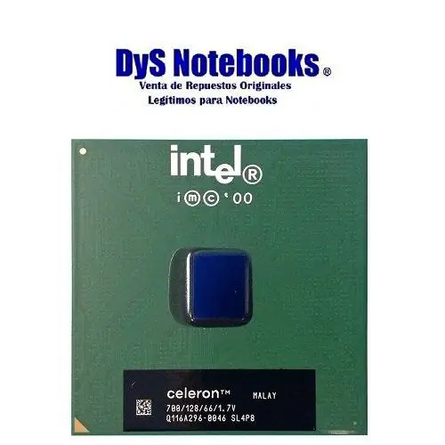 Procesador colección retro intel celeron 700MHz SL4P8 Socket 370 700/128/66/1.7V Coppermine-128