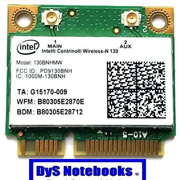 PLACA WiFi Intel Centrino Wireless-N130 130BNHMW 2.4G 150Mbps + bluetooth 3.0 mitad Mini PCI-E