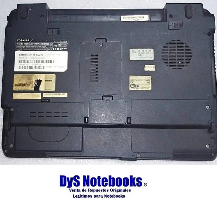 Carcasa Toshiba satellite A135 carcasa base con tapas palmrest gris con touchpad