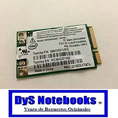 Placa WiFi Toshiba Dell Sony olivetti compaq HP LG fujitsu Acer gateway ver todos los compatibles
