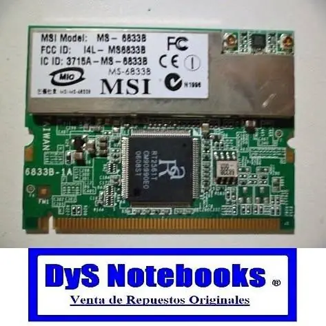 Placa WiFi MS-6833B msi LG varias
