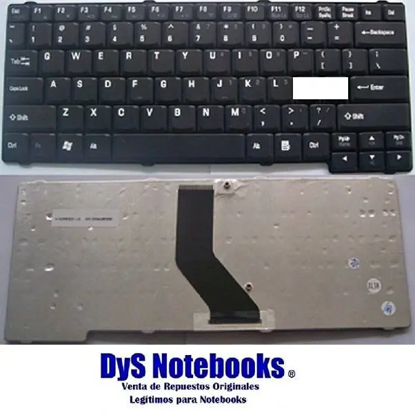 Teclado para repuesto de teclas solamente Toshiba satellite L2 L10 L15 L20 L30 L35 L100