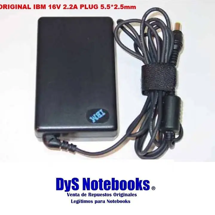 Cargador ibm thinkpad 16V 2.2A 35W plug 5.5 2.5mm ver modelos compatibles