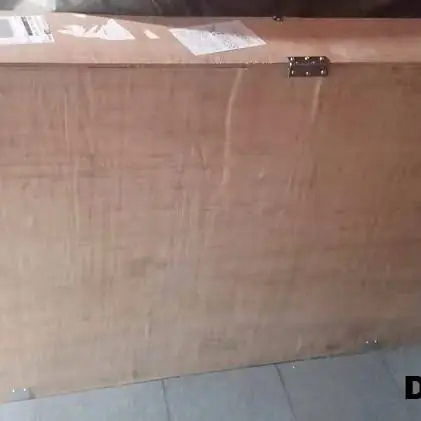 Oferta caja madera para cuadros lienzos o varios 1.45X0.89X0.19 mts. con bisagras y trabas