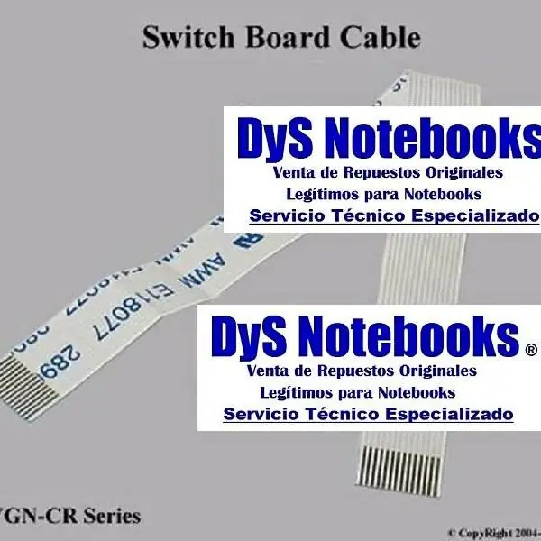 Sony vgn-cr series flex boton encendido