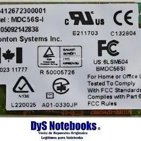 Modem MDC56S-I ecs easynote 32xx, 33xx Acer igo nec y otras