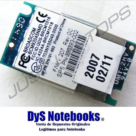 Placa bluetooth BCM92045NMD, QDS-BRCM1018 HP compaq Samsung Acer
