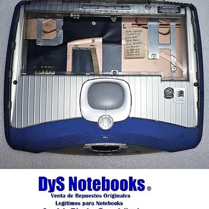 Compaq presario 1400 y 14XL series carcasa base completa incluye palm-rest con touchpad