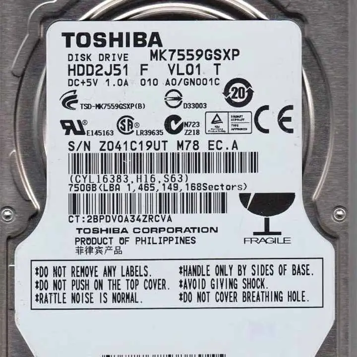 DISCO 750GB sata ii 5.400 RPM 9.5mm NOTEBOOK PC • Pc3 TV y grabadora Consolas CADDY externos