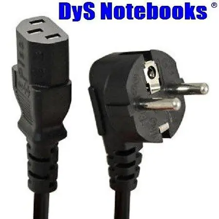 3 Cable Pc ficha Europea 2 patas redondas gruesas VALOR X UNIDAD