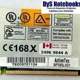 Modem retro Dell inspiron 2500 5000E y 5000 MP560LHD1 dp/N: 06158U