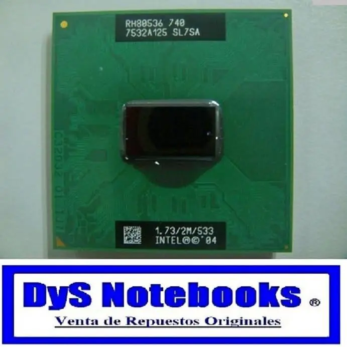 Procesador intel pentium M740 socket M 478, M1.73GHz 2M cache 533FSB