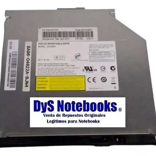 Grabadora DVD-rw Panasonic UJ8C0 Samsung R430 compatible para infinidad de equipo