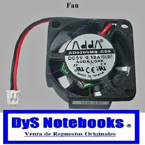 Cooler Dell inspiron 5000 y 5000E inspiron 7500 AD0205MB-G50 5V–0.12A 2 pin 25x25x10mm o P/proyecto