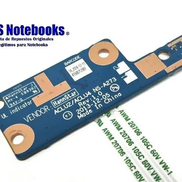 Boton encendido Lenovo G50-30 G50-70 G40-30 G40-70 Z50-70 NS-A273 rev: 1.0