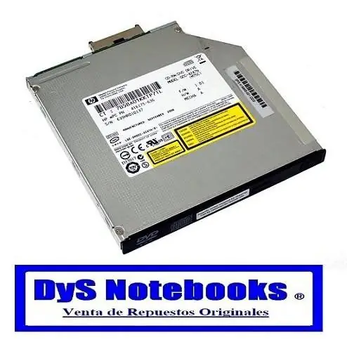 Grabadora slim 9.5mm CD-rw lectora DVD HP nc nw nx ver modelos