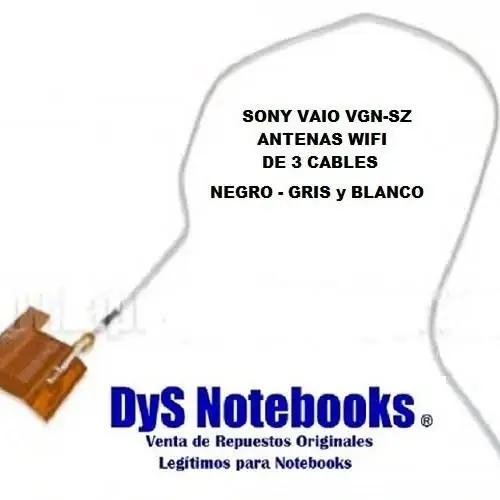 Antenas WiFi Sony vaio vgn-sz 3 antenas adaptable a otros equipos notebook