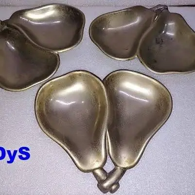 3 Fuentes para picadas en peltre C/u 20CM