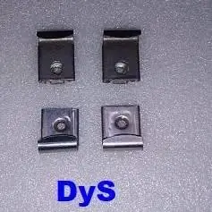 Juego de soportes para espejos acero 2 con resorte y 2 fijos